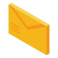 Mail letter icon, isometric style vector