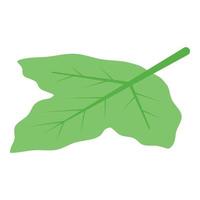 Berry leaf icon, isometric style vector