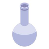 Flask icon, isometric style vector