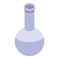 Flask icon, isometric style vector