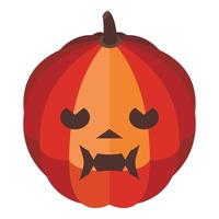 Squash pumpkin icon, isometric style vector