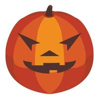 Decoration halloween pumpkin icon, isometric style vector
