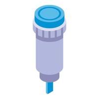 Blood test icon, isometric style vector