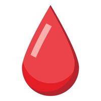 Blood drop icon, isometric style vector
