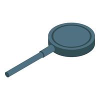 Magnifier case icon, isometric style vector