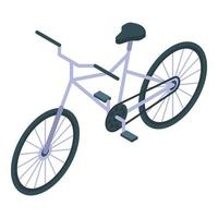 icono de bicicleta deportiva, estilo isométrico vector