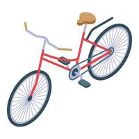 icono de bicicleta de ciudad, estilo isométrico vector