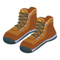 Hiking boots icon, isometric style vector