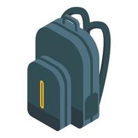 Hiking backpack icon, isometric style