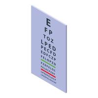 Eye banner diagnostic icon, isometric style vector