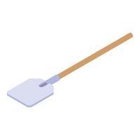 Pizza cooking shovel icon, isometric style vector