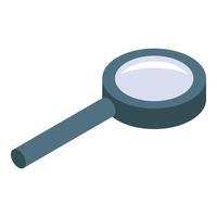 Toy magnifier icon, isometric style vector