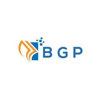 BGP credit repair accounting logo design on white background. BGP creative initials Growth graph letter logo concept. BGP business finance logo design. vector