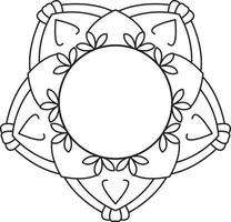 Mandala Coloring Page Graphic vector