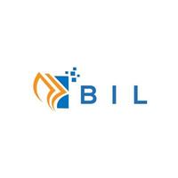 BIL credit repair accounting logo design on white background. BIL creative initials Growth graph letter logo concept. BIL business finance logo design. vector