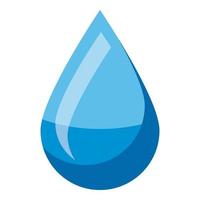 Water drop icon, isometric style vector