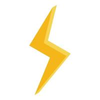 Energy thunderbolt icon, isometric style vector