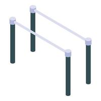 Parallel bars icon, isometric style vector