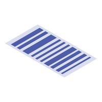 Bar code icon, isometric style vector