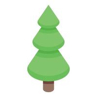 Fir tree icon, isometric style vector