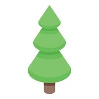 Fir tree icon, isometric style vector