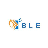 diseño de logotipo de contabilidad de reparación de crédito ble sobre fondo blanco. ble creative iniciales gráfico de crecimiento letra logo concepto. diseño de logotipo de finanzas empresariales ble. vector