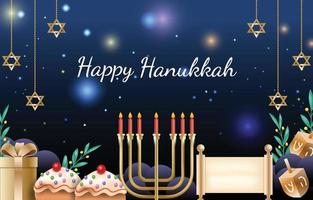 Happy Hanukkah Background vector