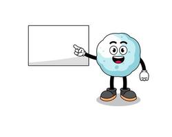 snowball illustration doing a presentation vector