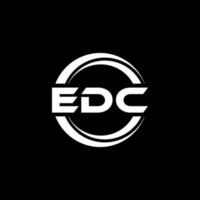 diseño del logotipo de la letra edc en la ilustración. logotipo vectorial, diseños de caligrafía para logotipo, afiche, invitación, etc. vector