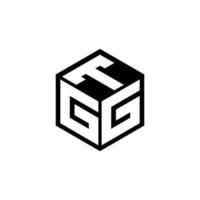 GGT letter logo design in illustration. Vector logo, calligraphy designs for logo, Poster, Invitation, etc.