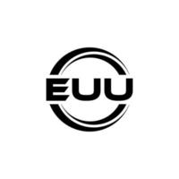 EUU letter logo design in illustration. Vector logo, calligraphy designs for logo, Poster, Invitation, etc.