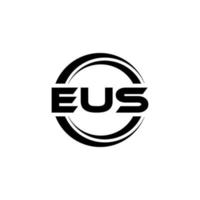 EUS letter logo design in illustration. Vector logo, calligraphy designs for logo, Poster, Invitation, etc.
