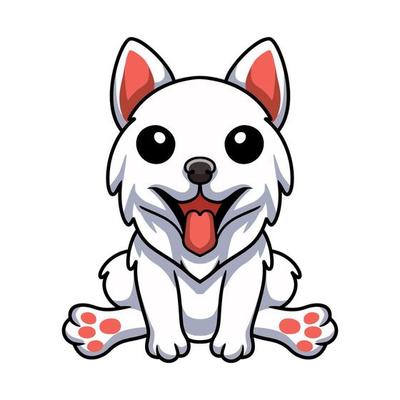 Cute samoyed dog cartoon sitting 15380765 Vector Art at Vecteezy Cute samoyed dog cartoon sitting 15380765 Vector Art at Vecteezy
