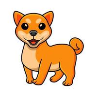 Cute shiba inu dog cartoon vector
