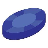 Sapphire gem icon, isometric style vector