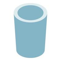 Recycle bin icon, isometric style vector