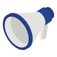 Megaphone icon, isometric style vector