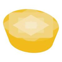 Amber gem icon, isometric style vector