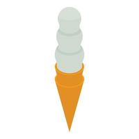 Milk cream ice cream icon, isometric style vector