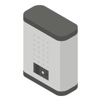Electric boiler icon, isometric style vector
