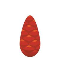 Pine cone icon, isometric style vector