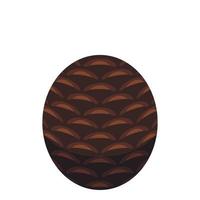 Round pine cone icon, isometric style vector