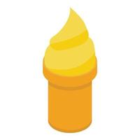 Beach ice cream icon, isometric style vector