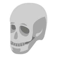 icono de cráneo humano, estilo isométrico vector