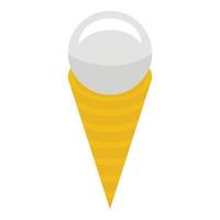 Ice cream cone icon, isometric style vector