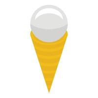 icono de cono de helado, estilo isométrico vector