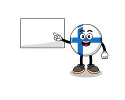 finland illustration doing a presentation vector