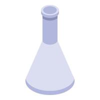 Empty flask icon, isometric style vector