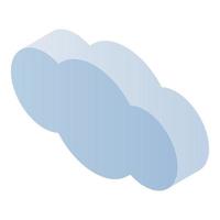 Data cloud icon, isometric style vector