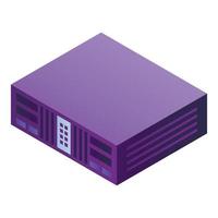 Server computer icon, isometric style vector